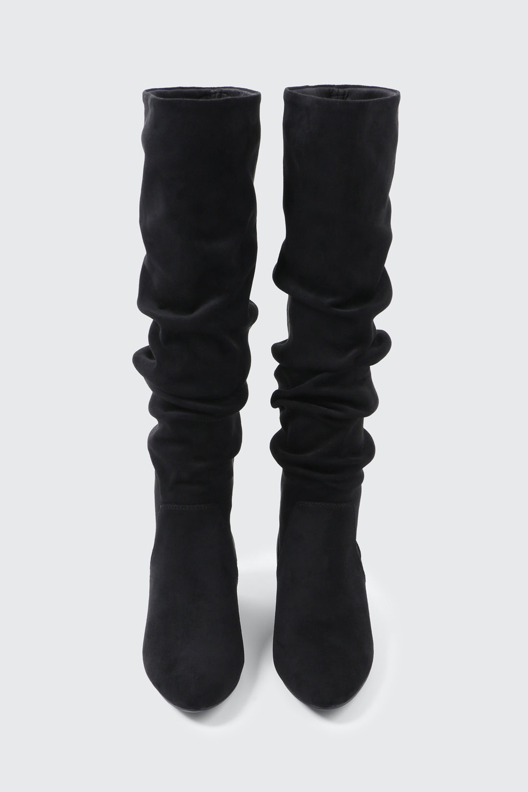 Ruched Knee High Boots