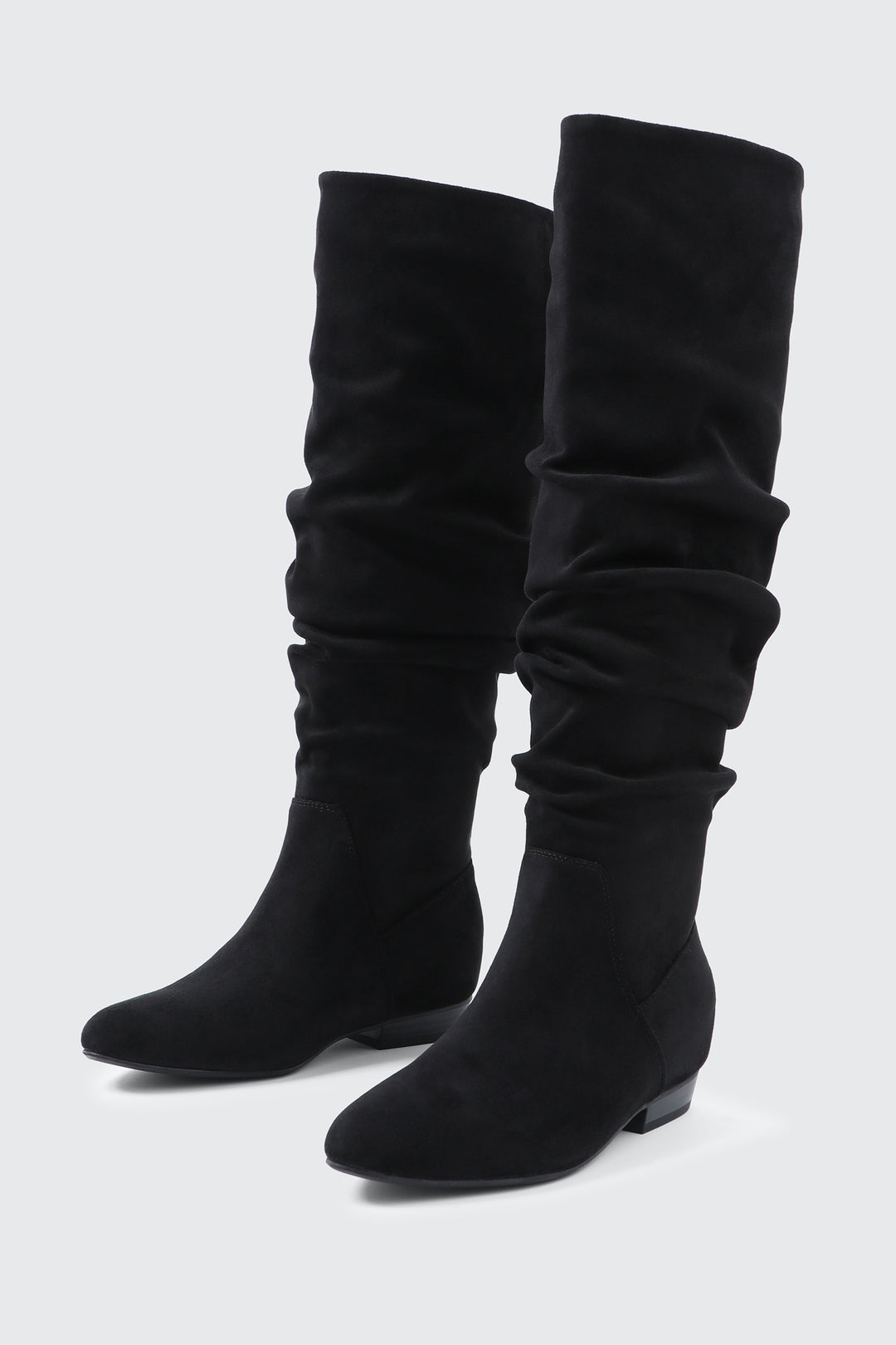 Ruched Knee High Boots