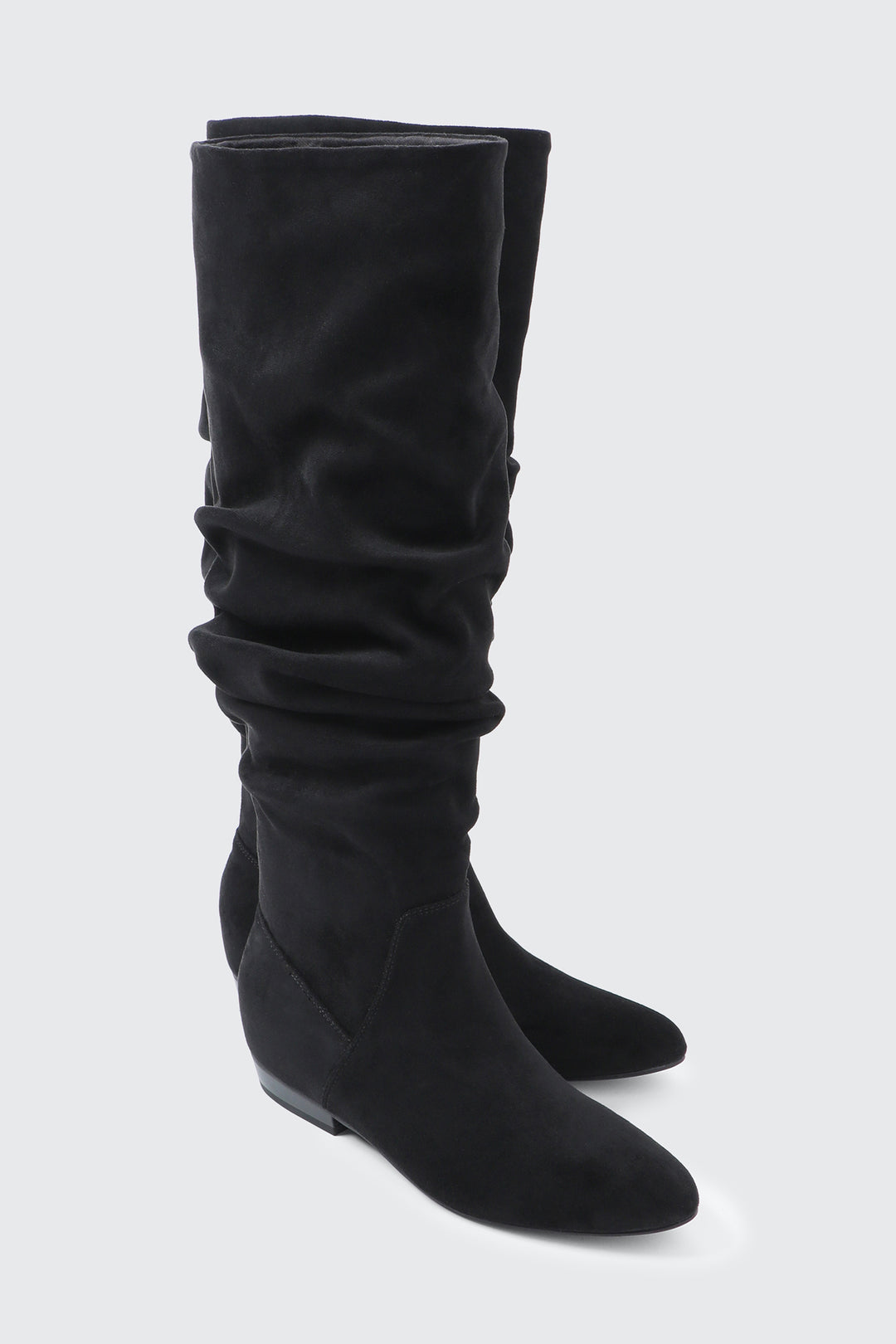 Ruched Knee High Boots