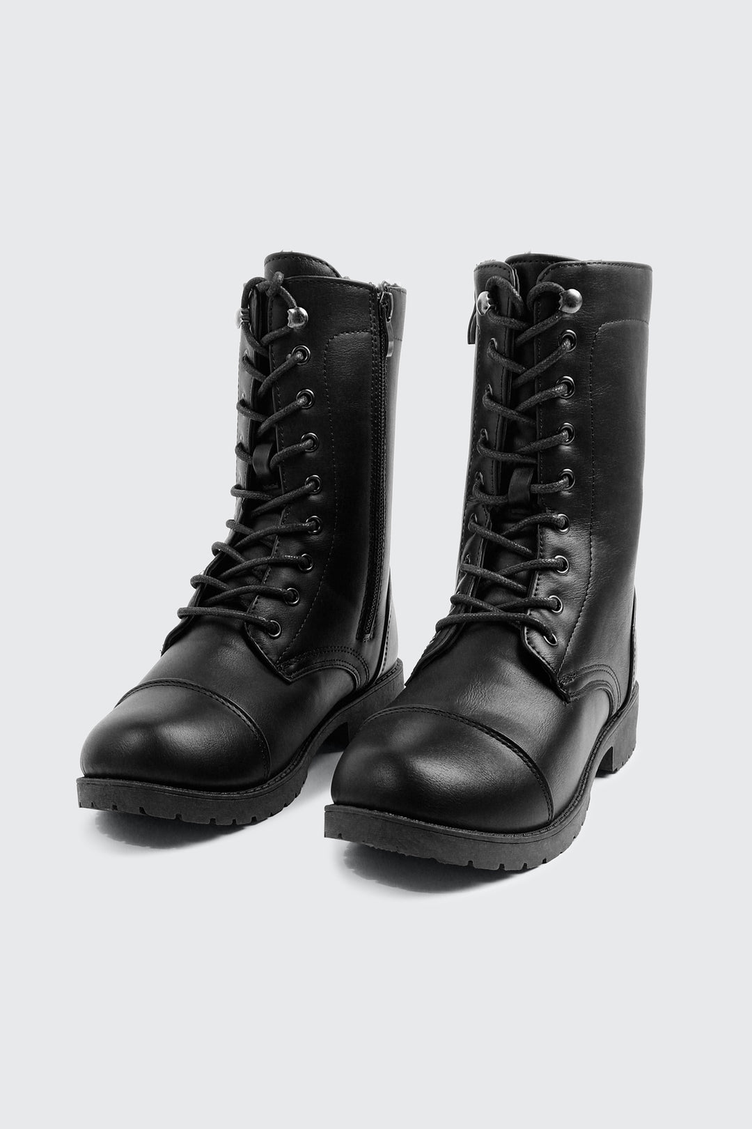 Warm Lined Faux Leather Boots