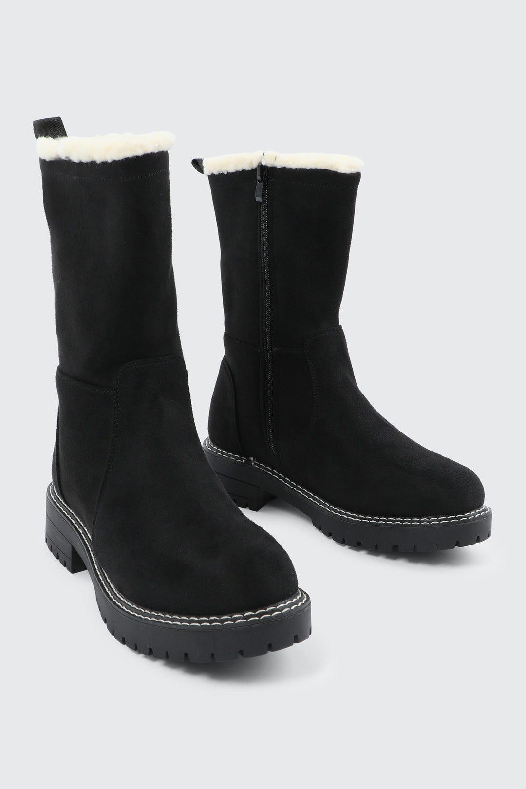 Faux Suede Winter Boots