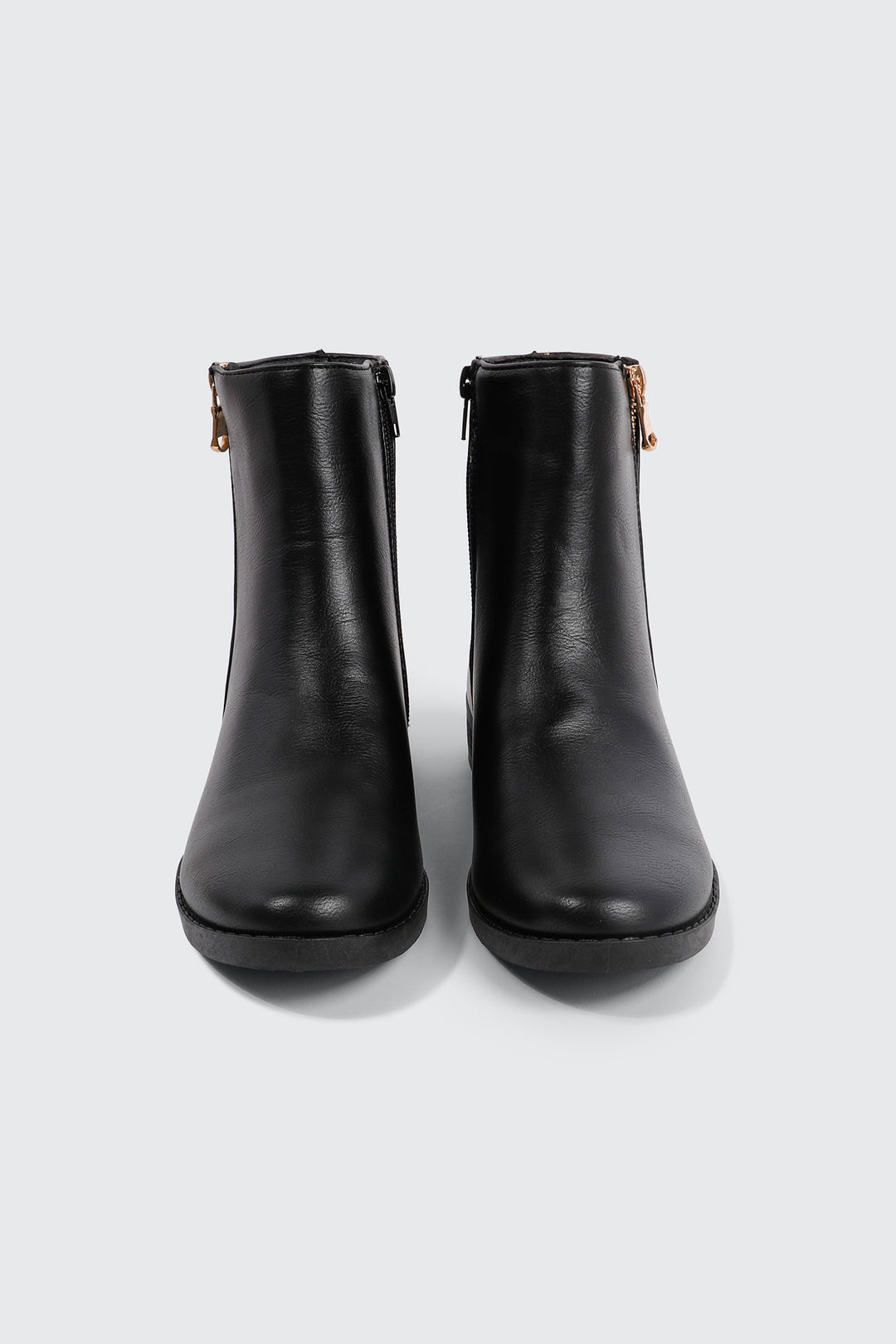 Faux Leather Ankle Boots