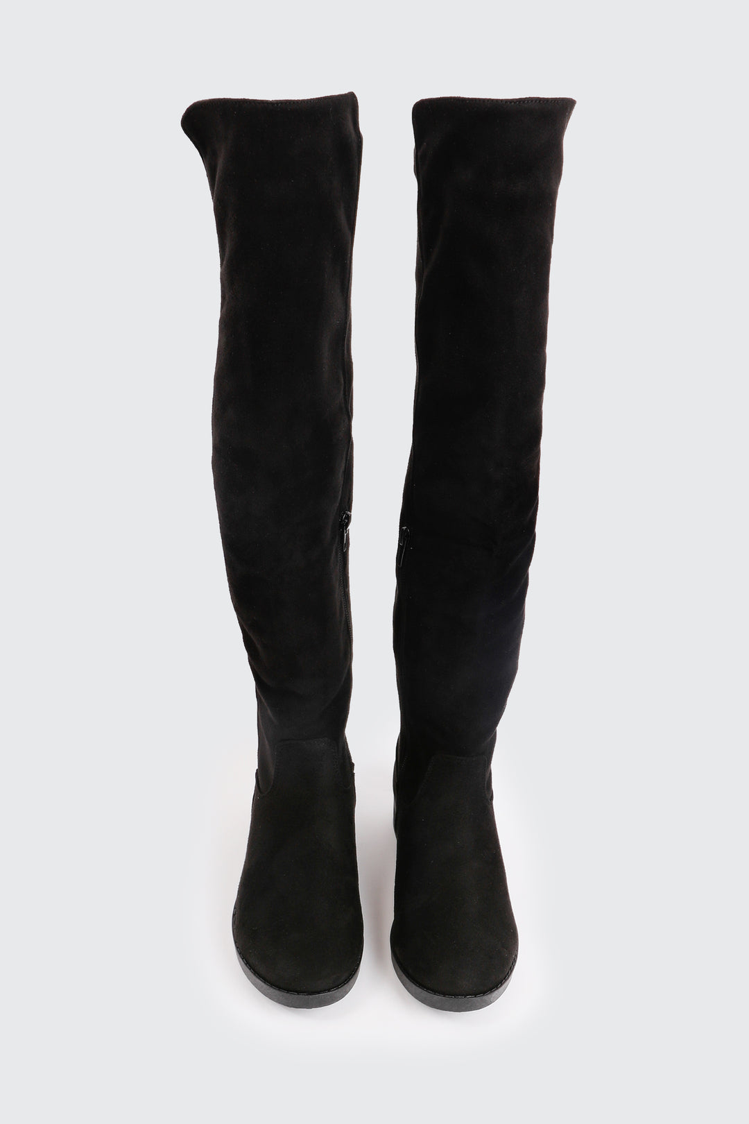 Faux Suede Over-the-Knee Boots