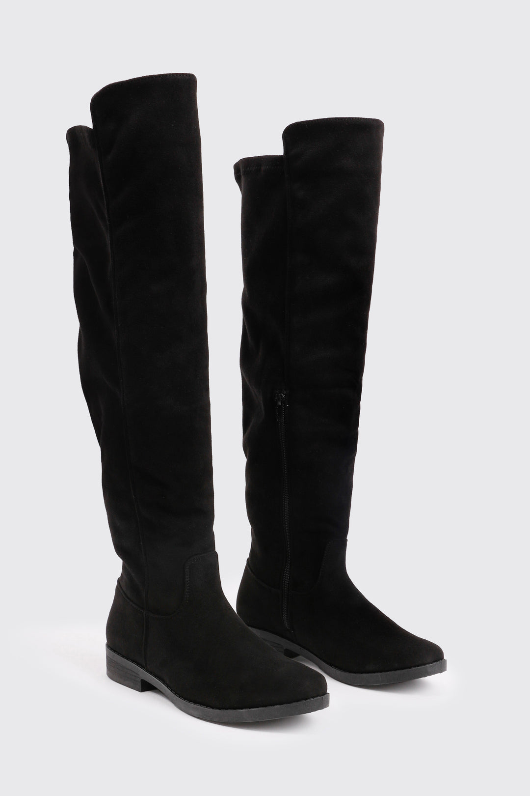 Faux Suede Over-the-Knee Boots