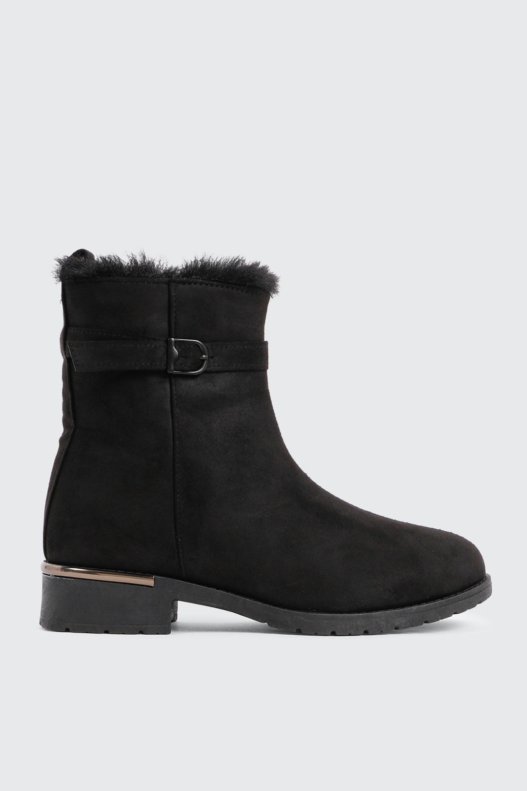 Faux Fur Lined Ankle Boots