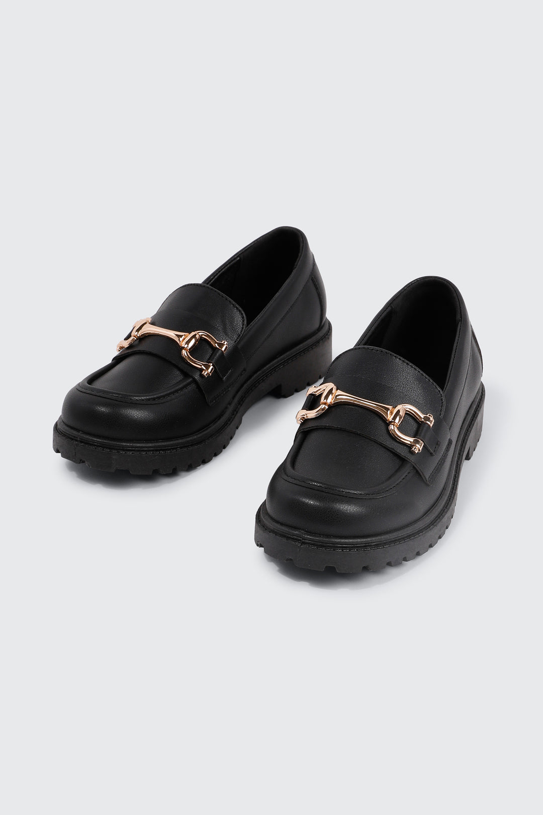 Loafers with Metal Ornament Detail