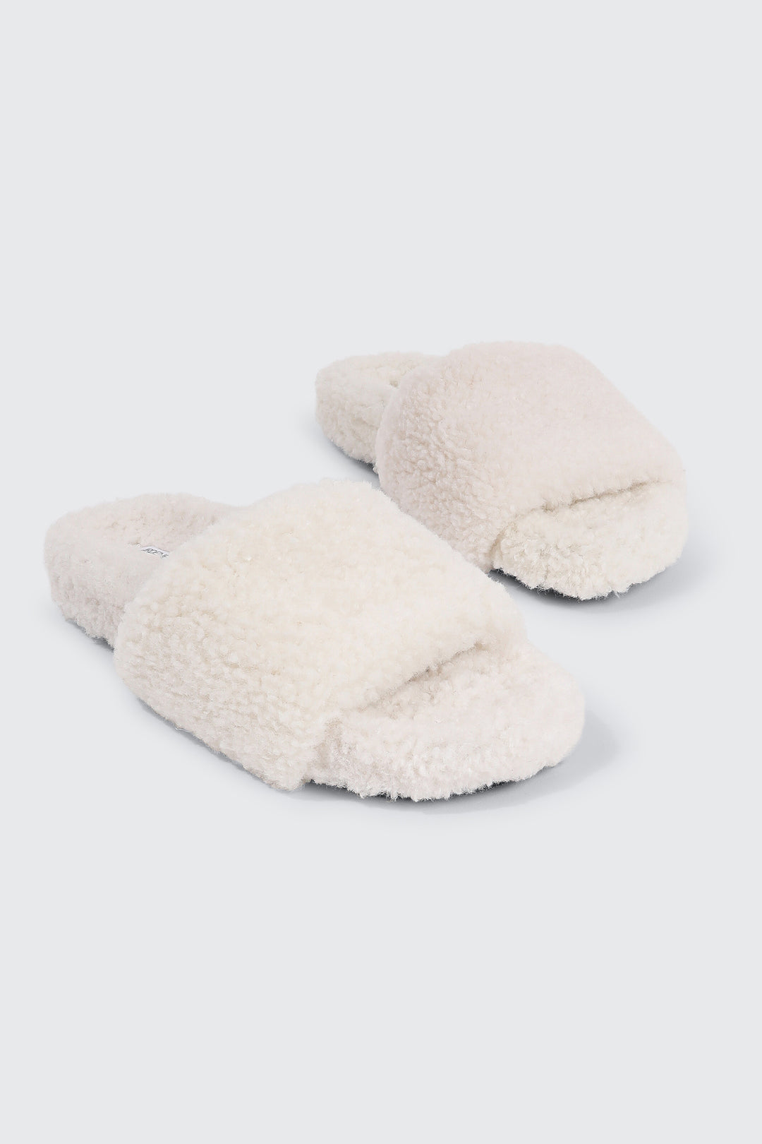 Curly Faux Fur Slippers