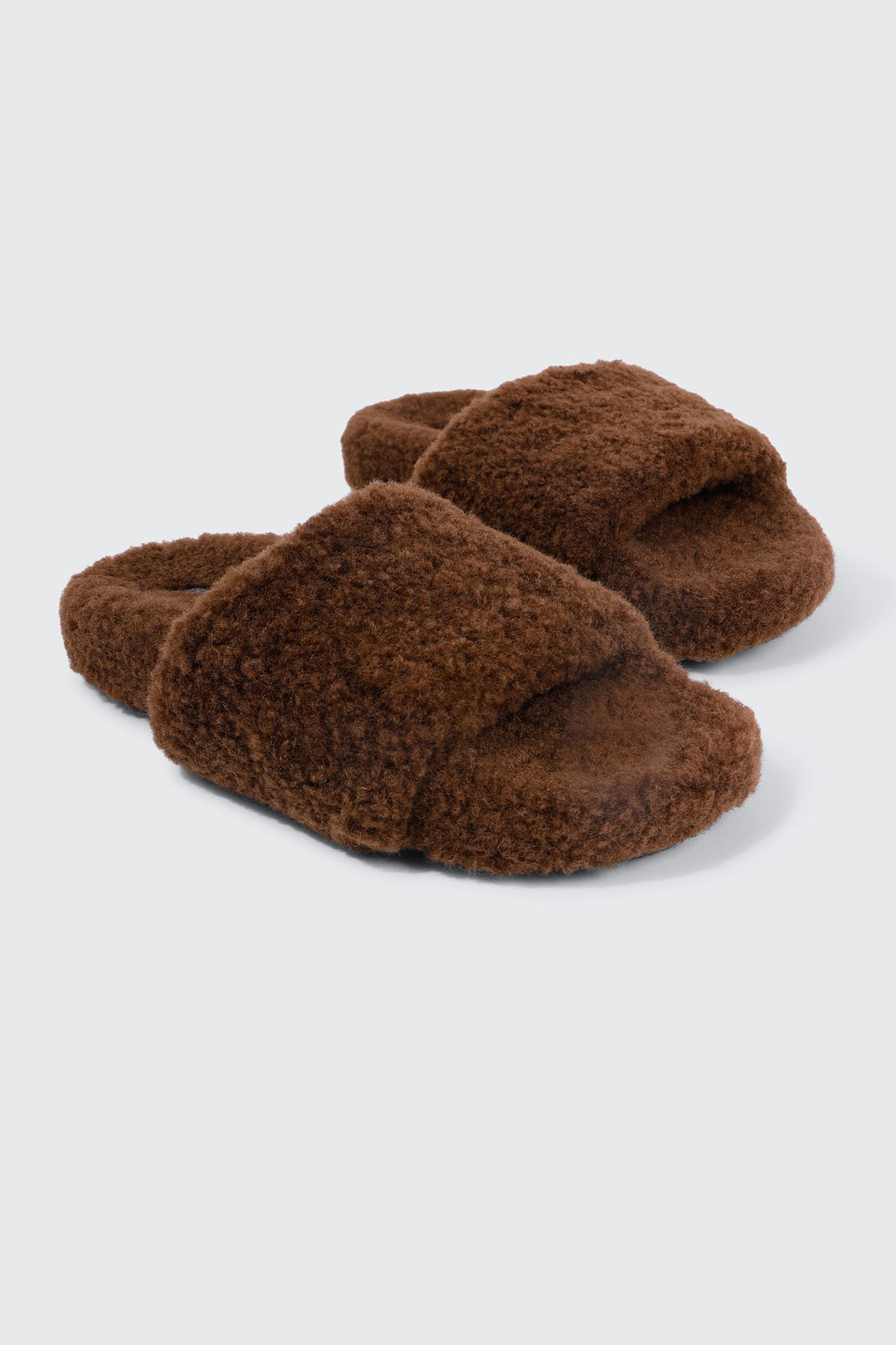 Curly Faux Fur Slippers