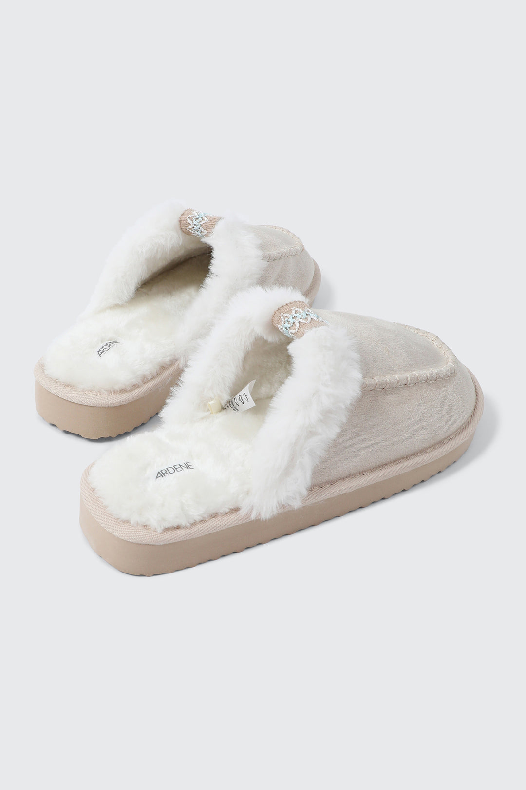 Faux Suede Mule Slippers