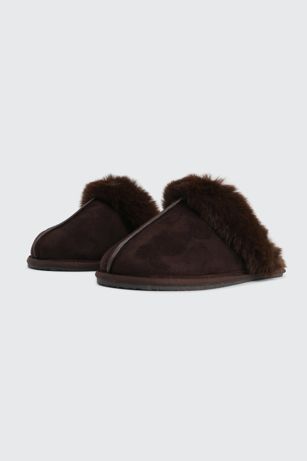 Mule Slippers with Fur Lining