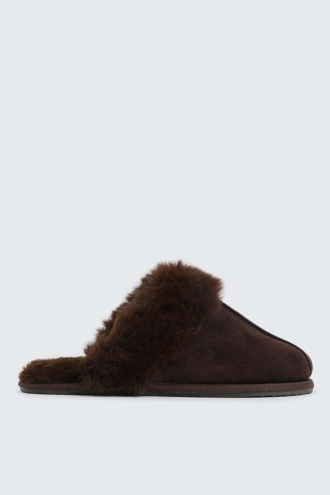 Mule Slippers with Fur Lining