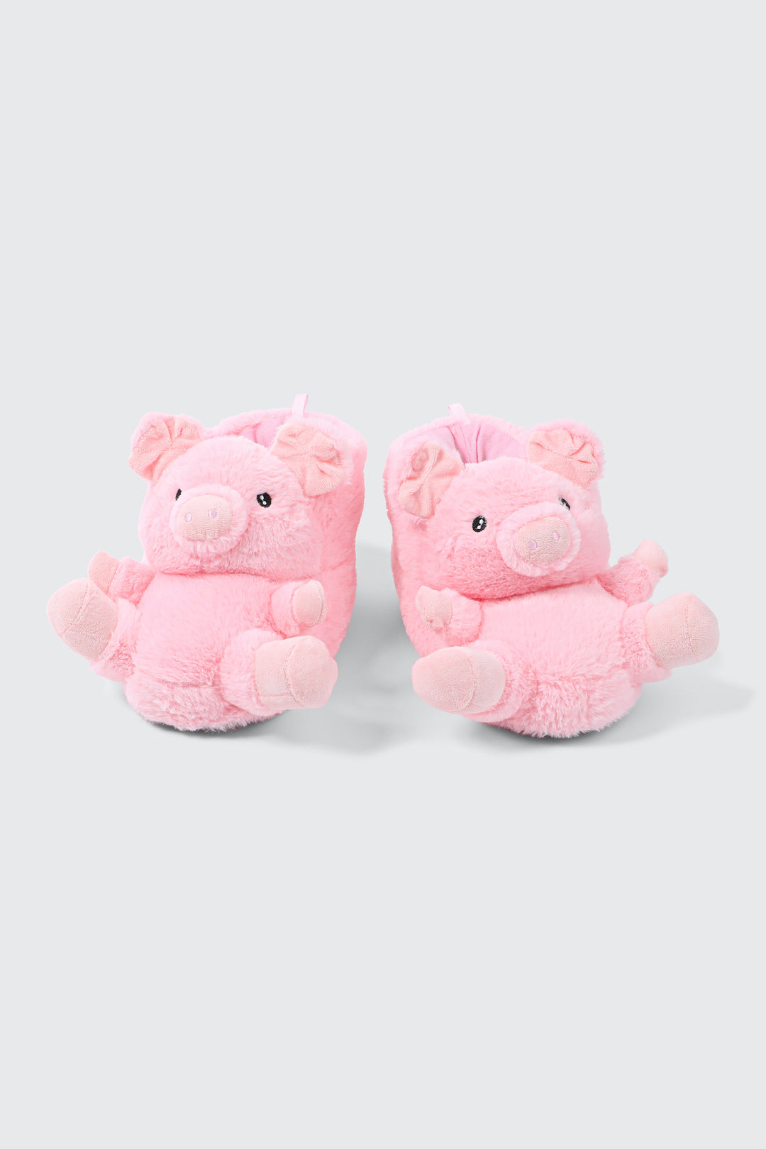 Plush Pink Pig Slippers