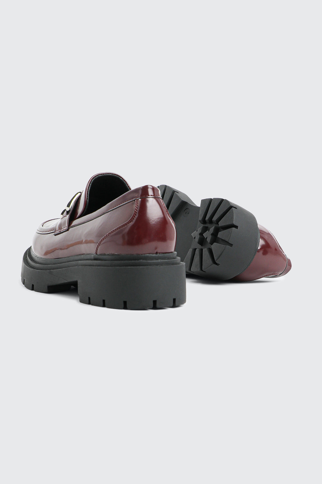 Lug Sole Loafers with Metal Ornament