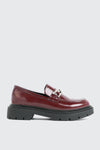 Lug Sole Loafers with Metal Ornament