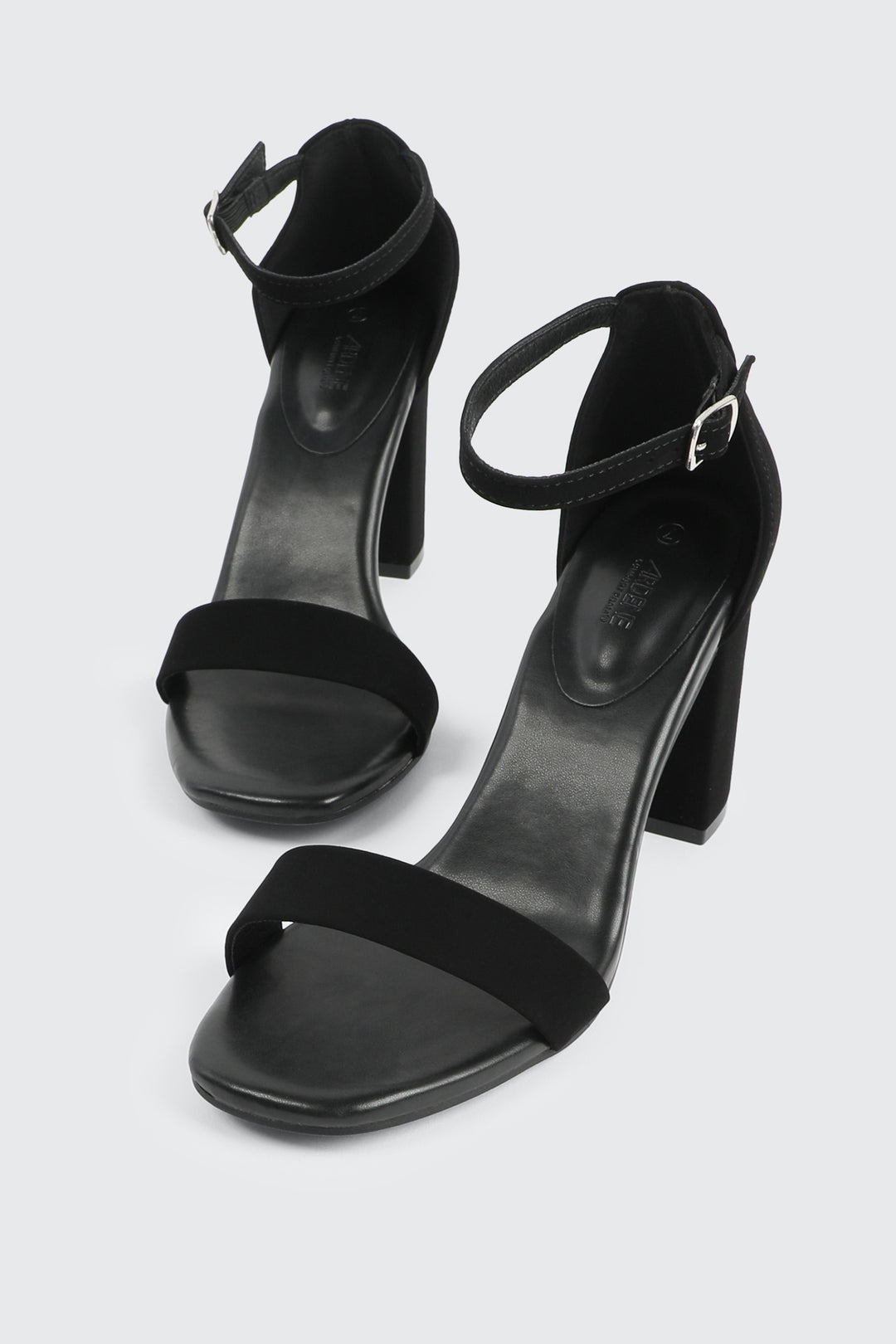 Faux Suede High Heel Sandals