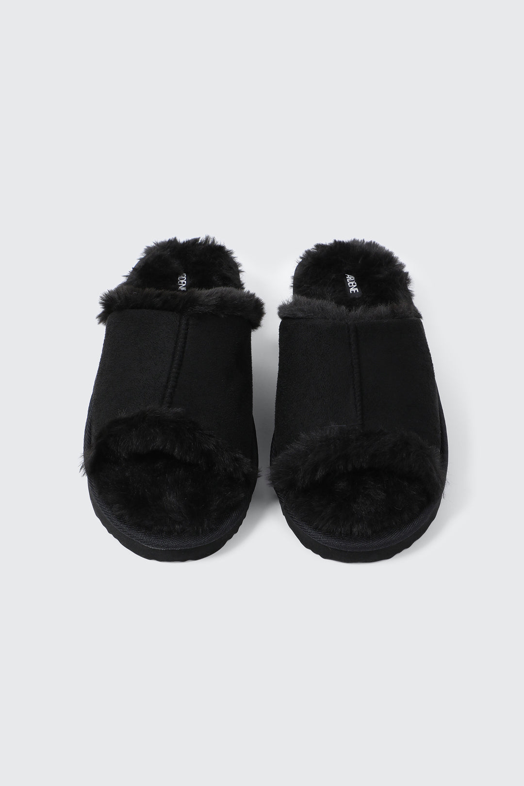 Open Toe Faux Suede Slippers