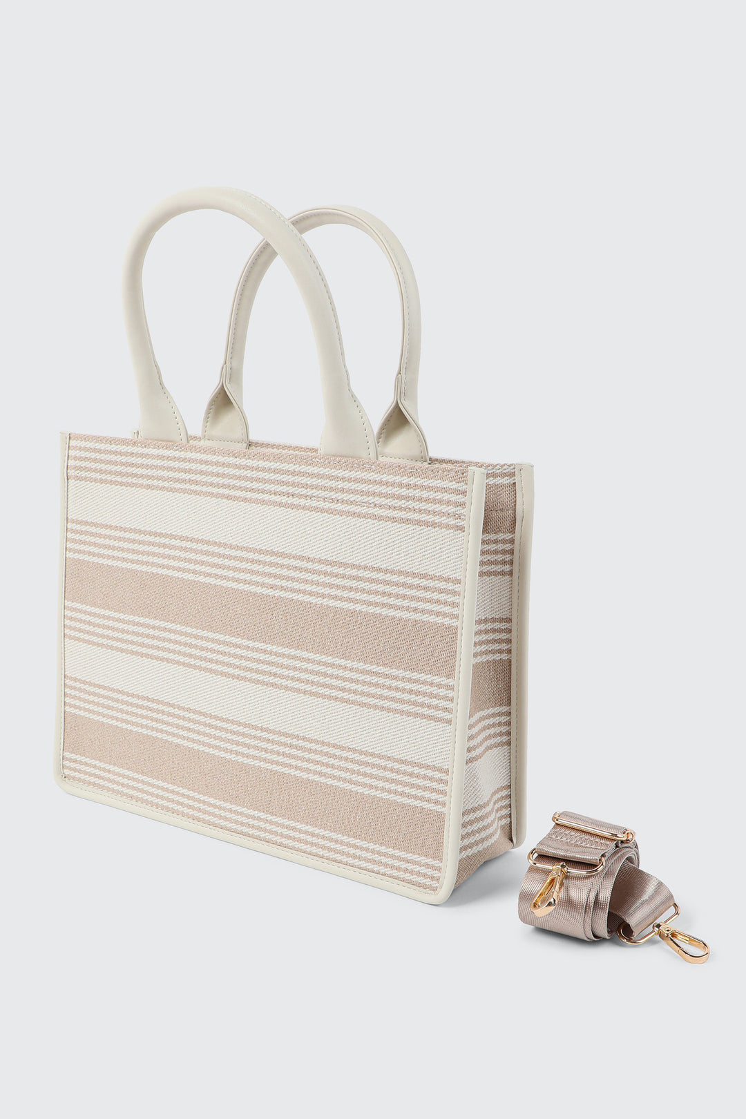 Large Striped Tote Bag