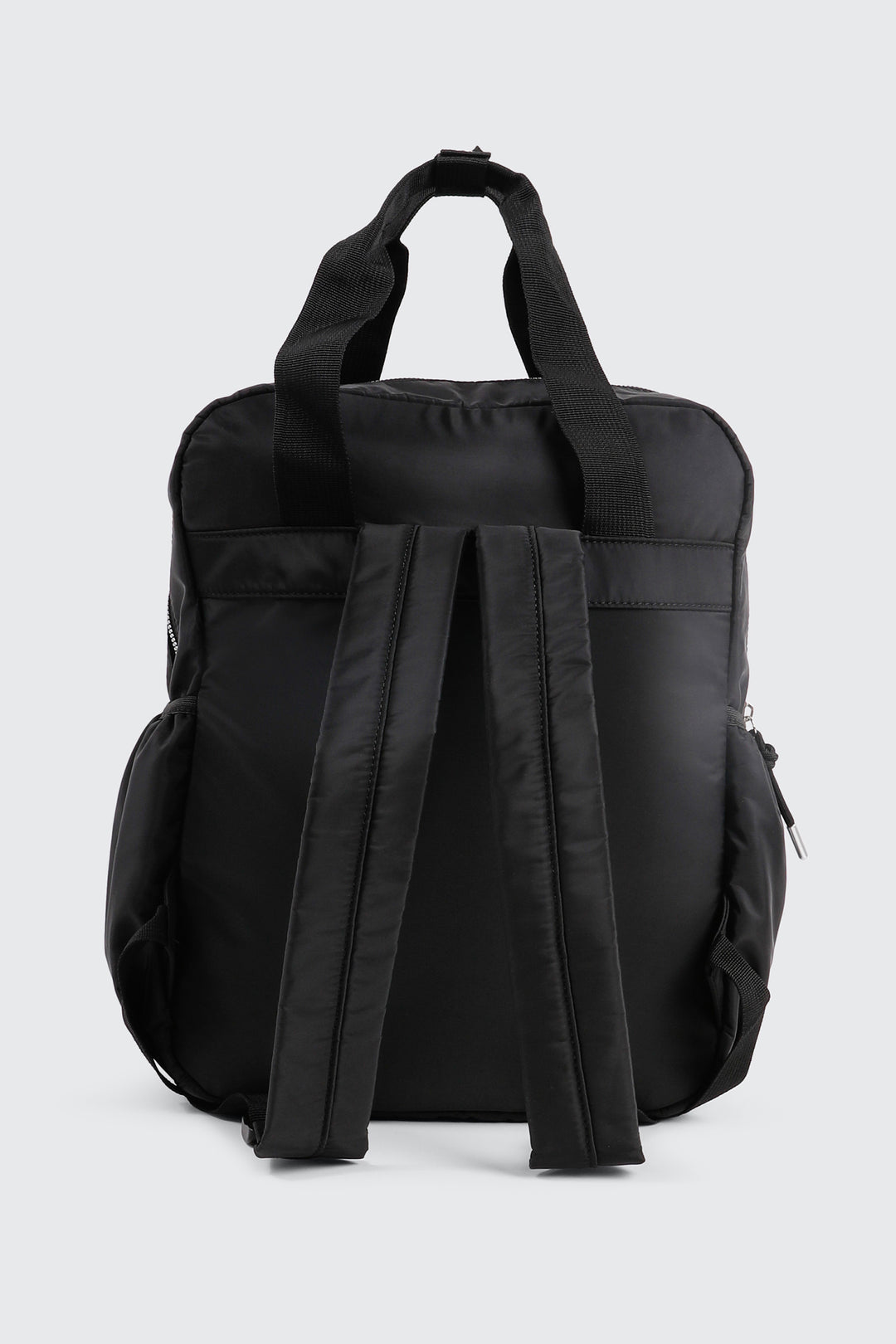 Nylon Backpack with Quilted Pocket