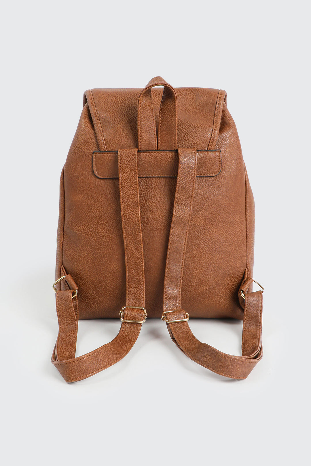 Sac à dos à rabat en faux cuir