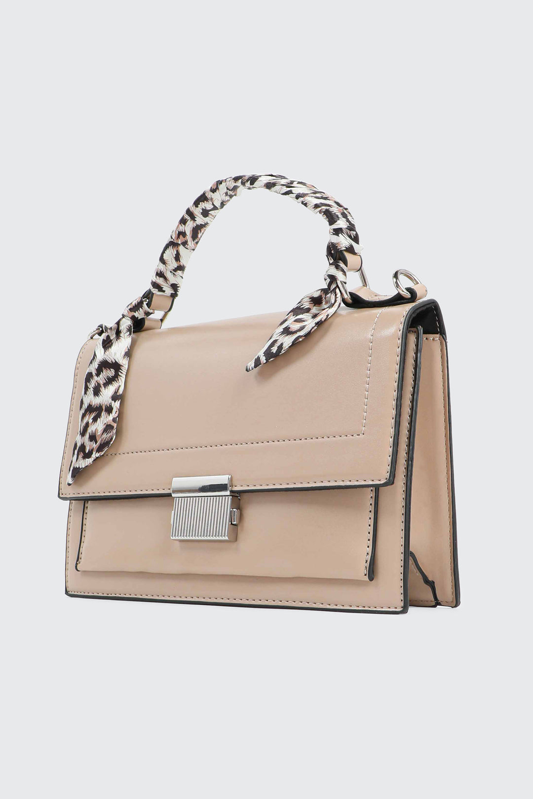 Small Tote Bag with Scarf Detail