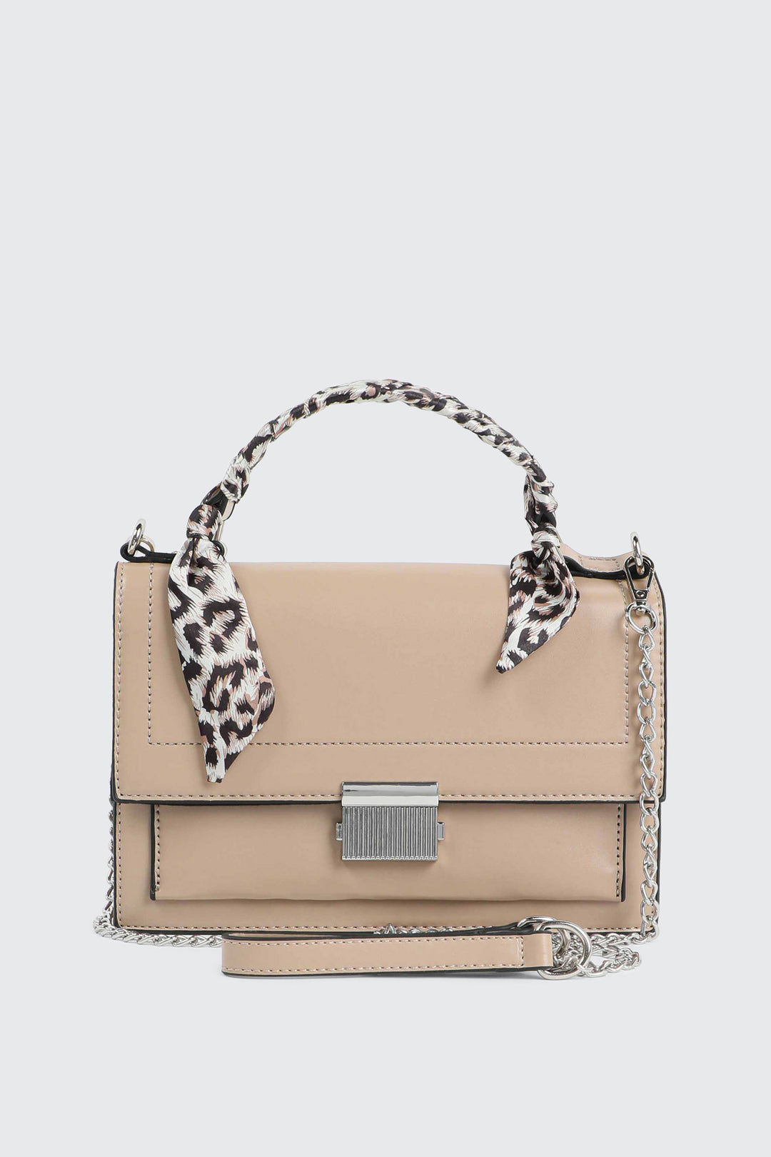 Small Tote Bag with Scarf Detail