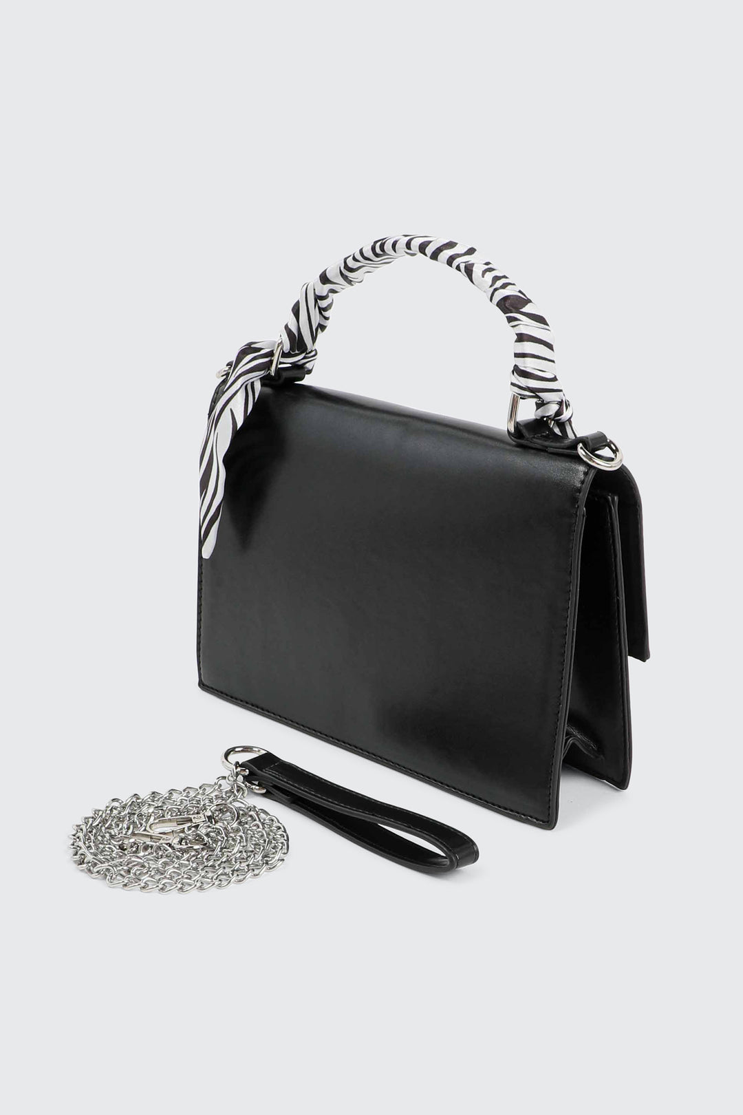 Small Tote Bag with Scarf Detail