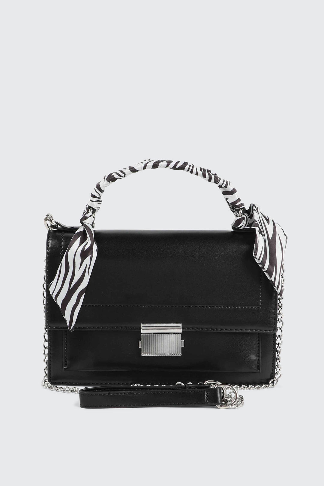 Small Tote Bag with Scarf Detail