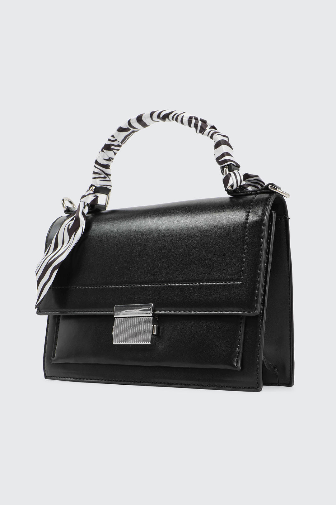 Small Tote Bag with Scarf Detail