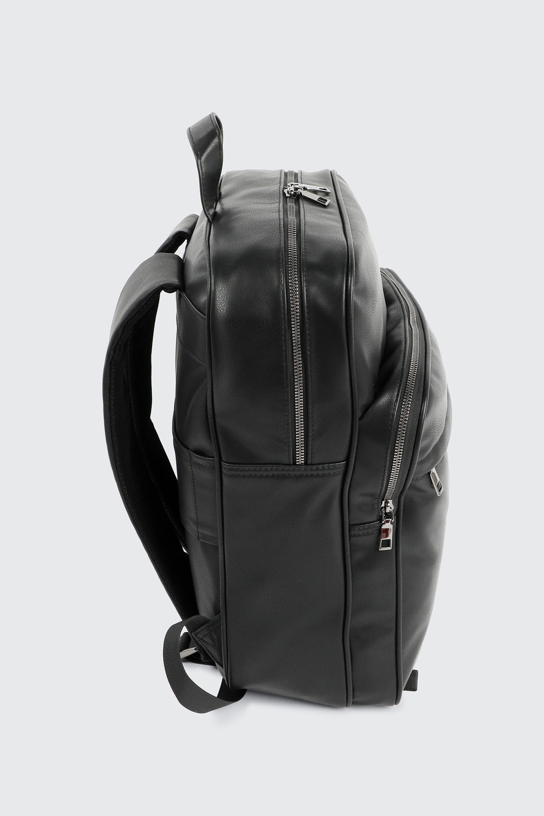 Sac à dos en faux cuir noir