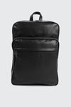 Black Faux Leather Backpack
