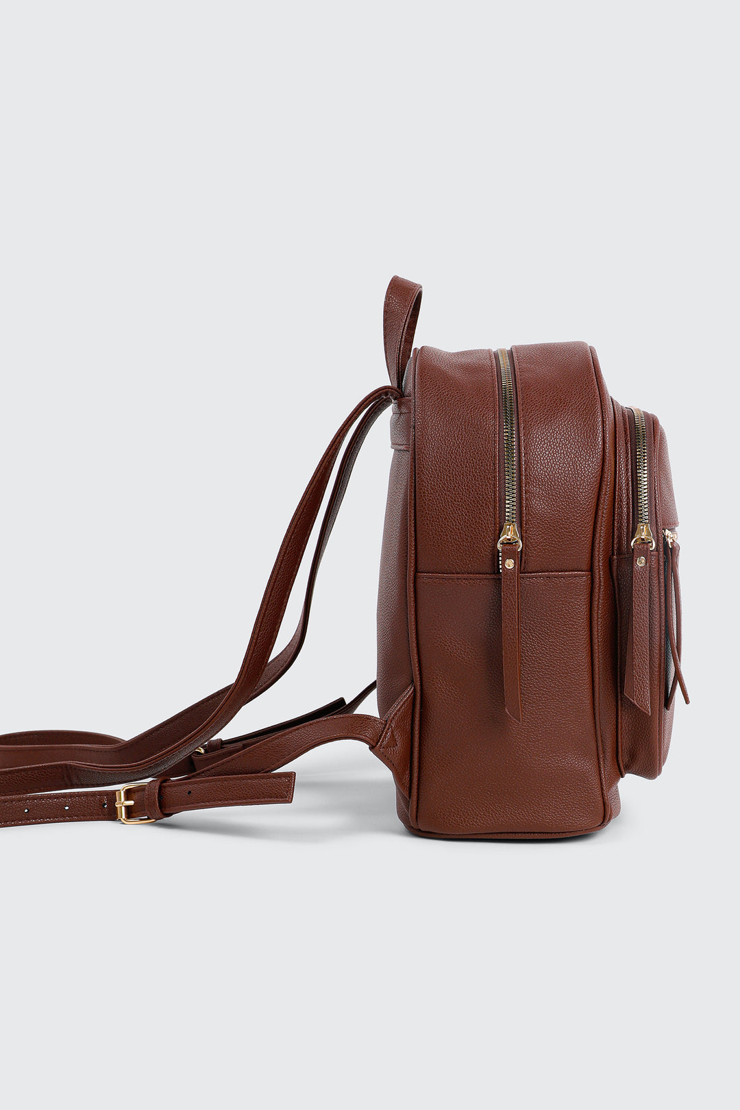 Small Faux Leather Backpack