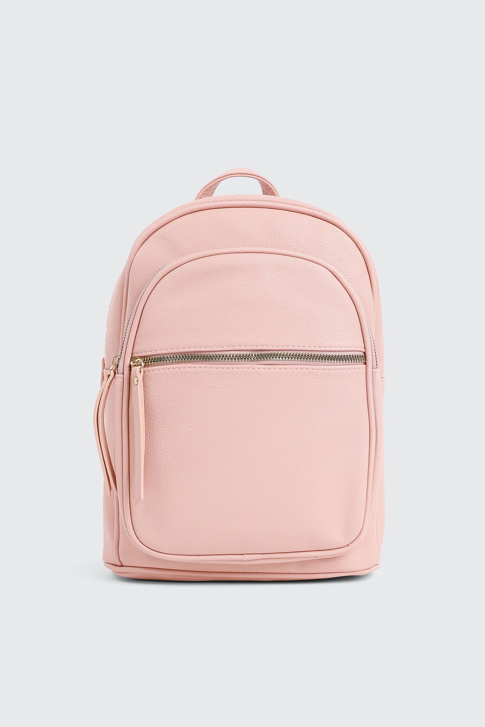 anti theft light pink leather backpack Small Faux Leather Backpack – Ardene