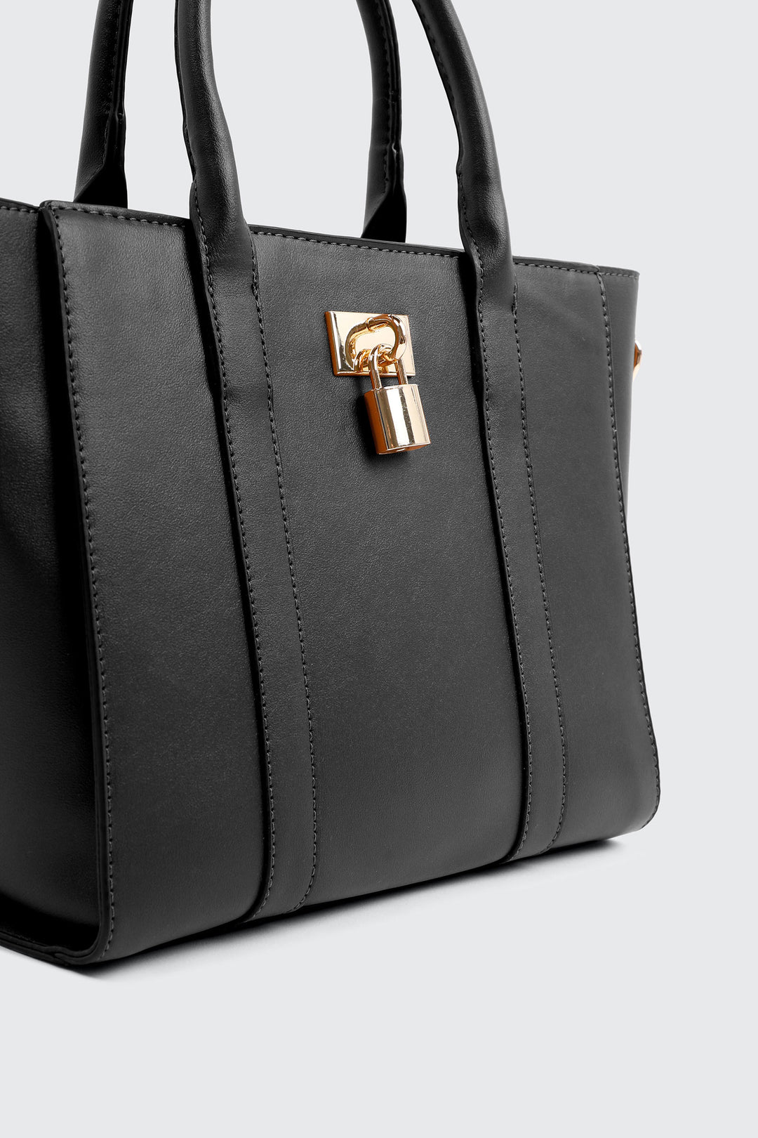 Sac fourre-tout en faux cuir à détail de cadenas