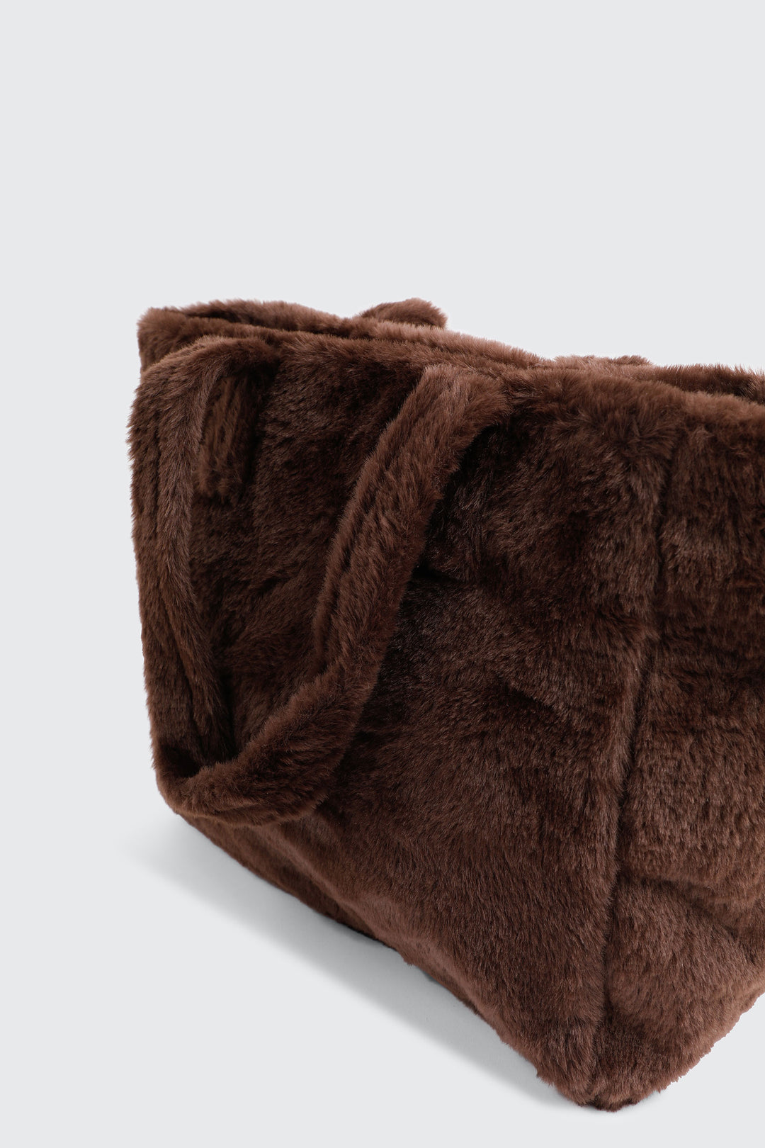 Grand sac fourre-tout en fausse fourrure