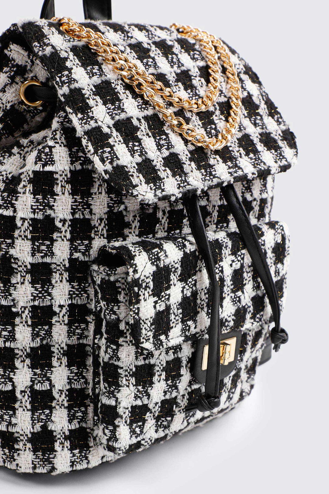 Small Backpack with Chain Detail