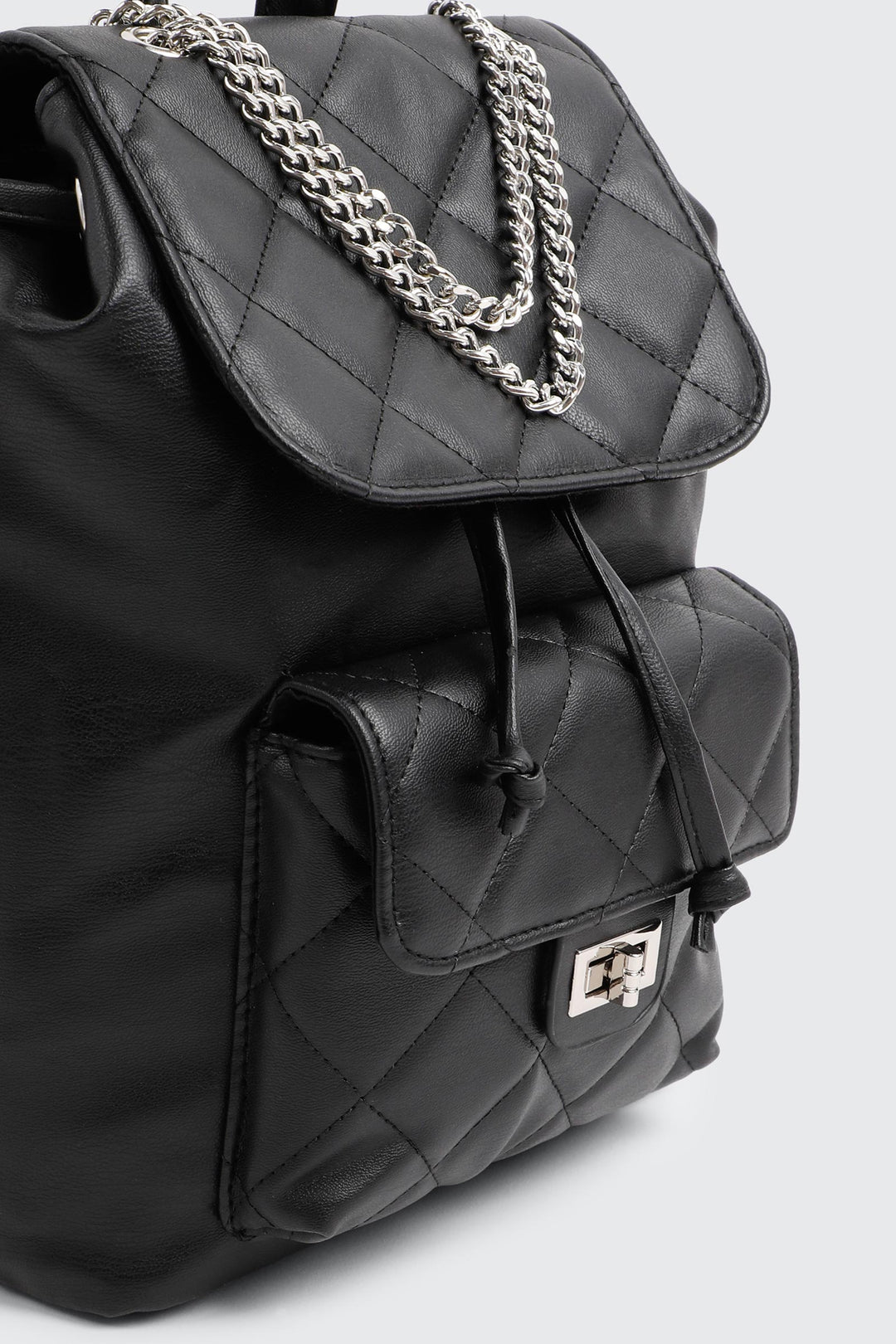 Small Backpack with Chain Detail