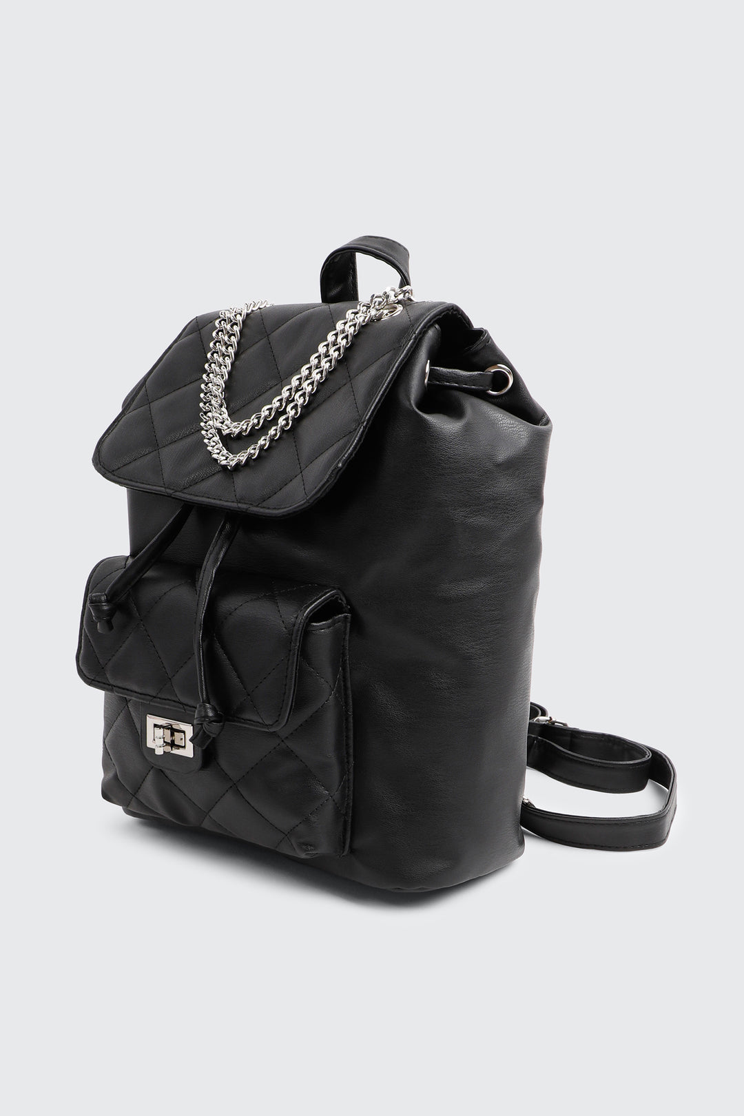 Small Backpack with Chain Detail