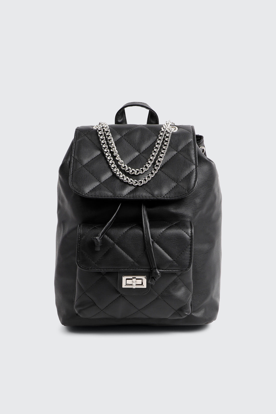 Small Backpack with Chain Detail