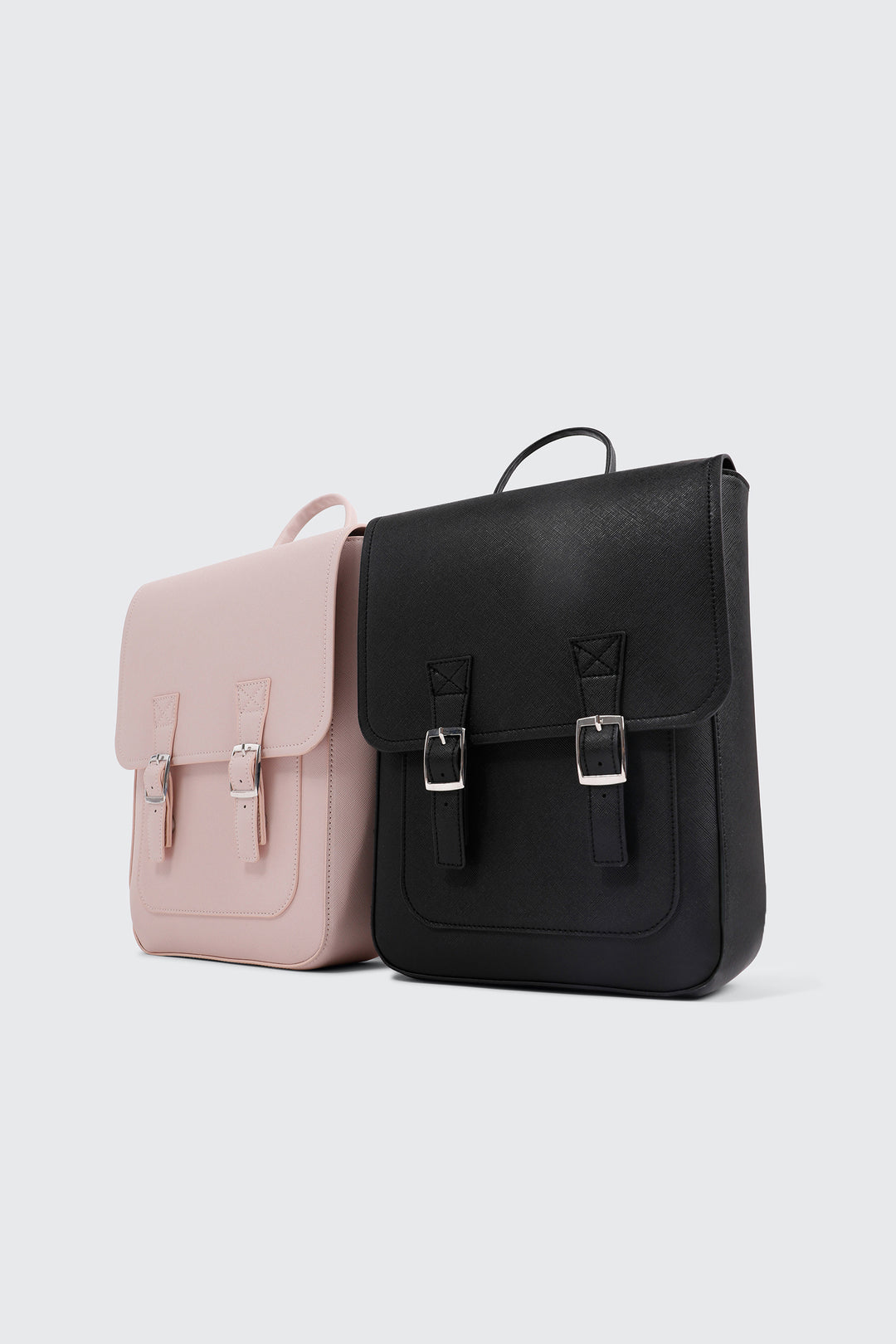 Faux Leather Flap Backpack