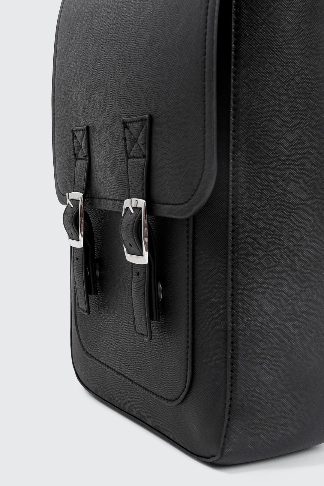 Faux Leather Flap Backpack