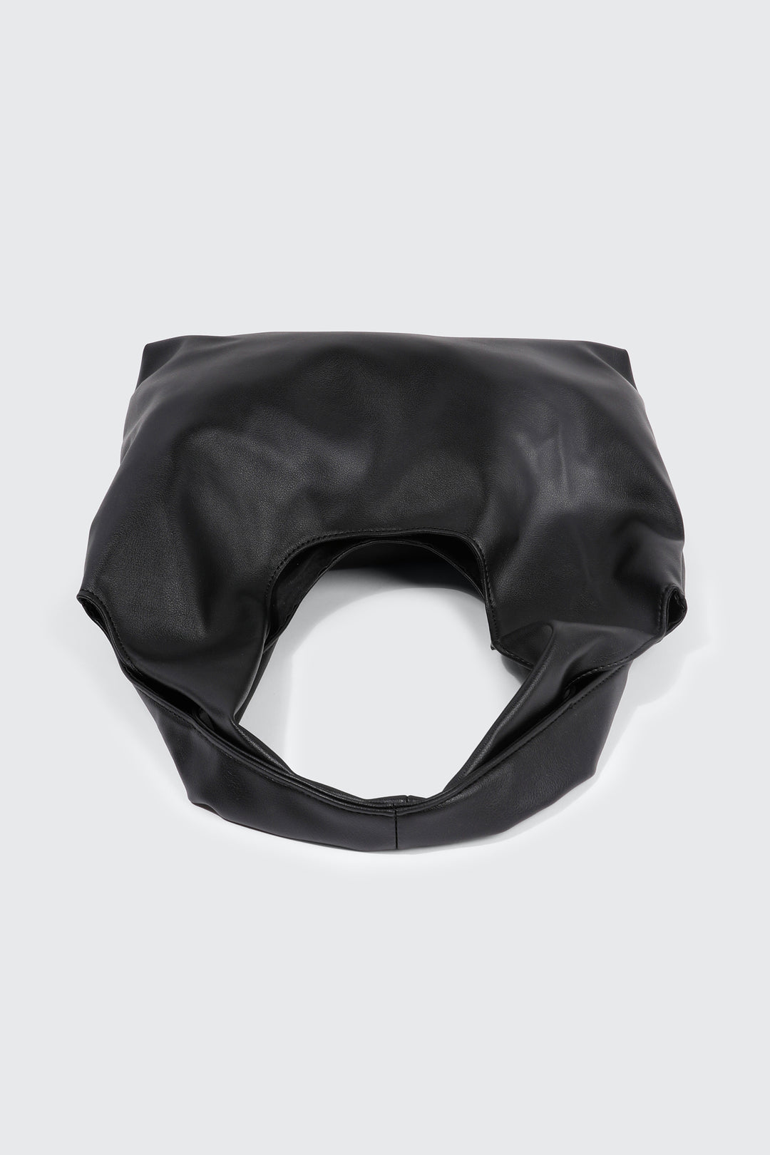 Large Faux Leather Slouchy Shoulder Bag