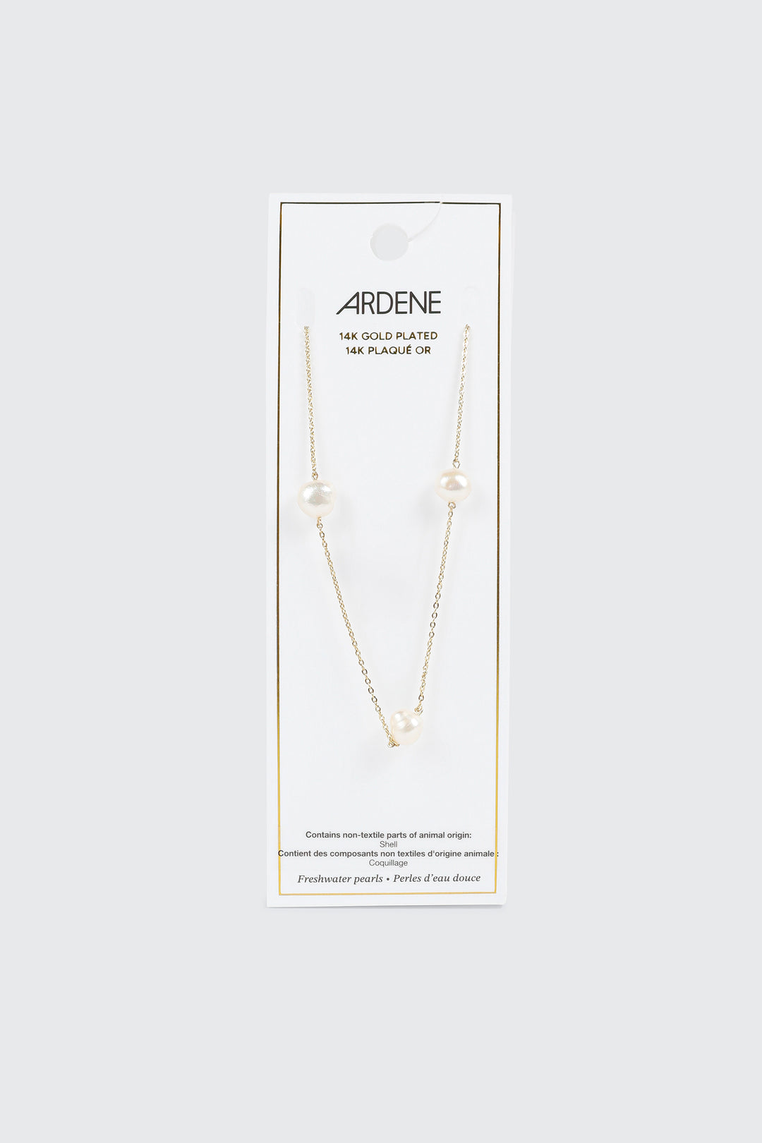 14K Gold Plated Pearl Necklace
