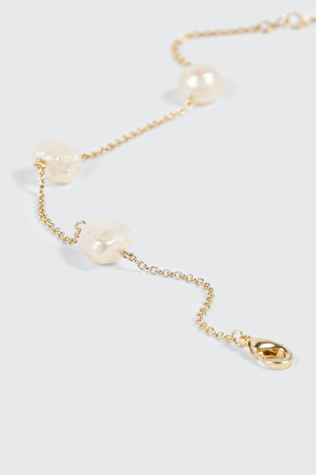 14K Gold Plated Pearl Bracelet