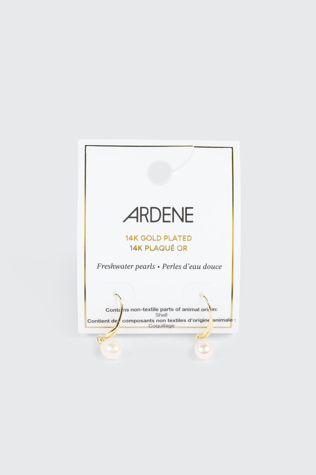 14K Gold Plated Pearl Earrings