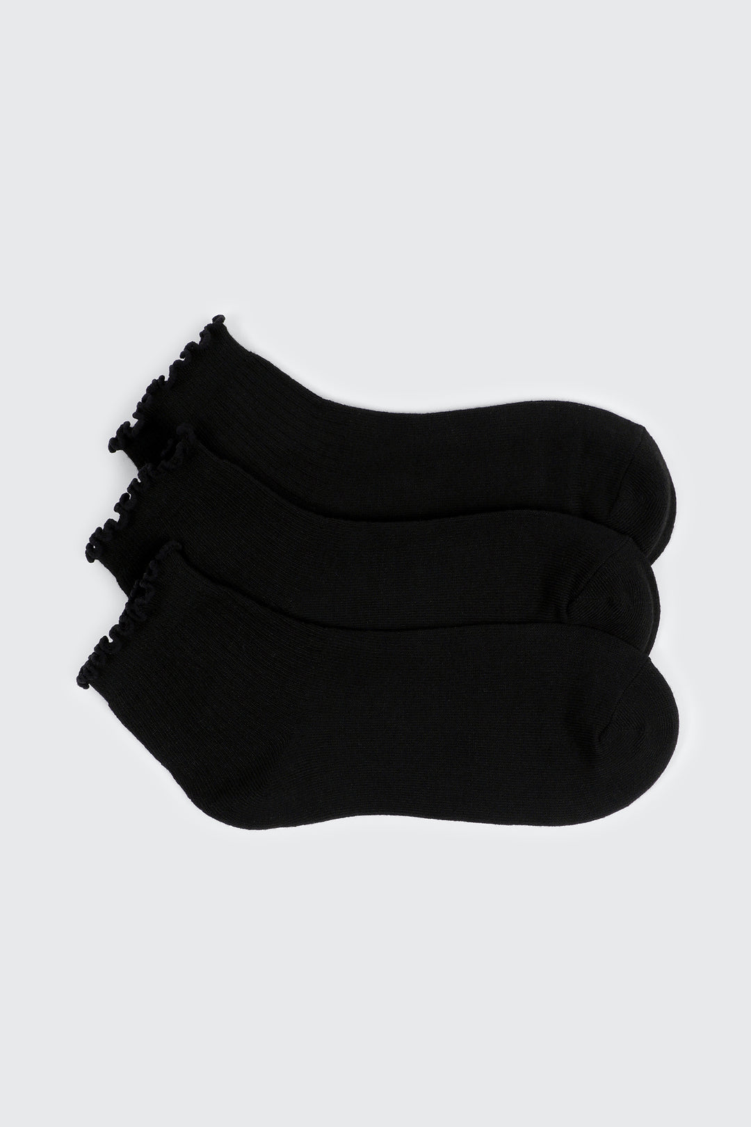 3 paires de chaussettes courtes à frisons