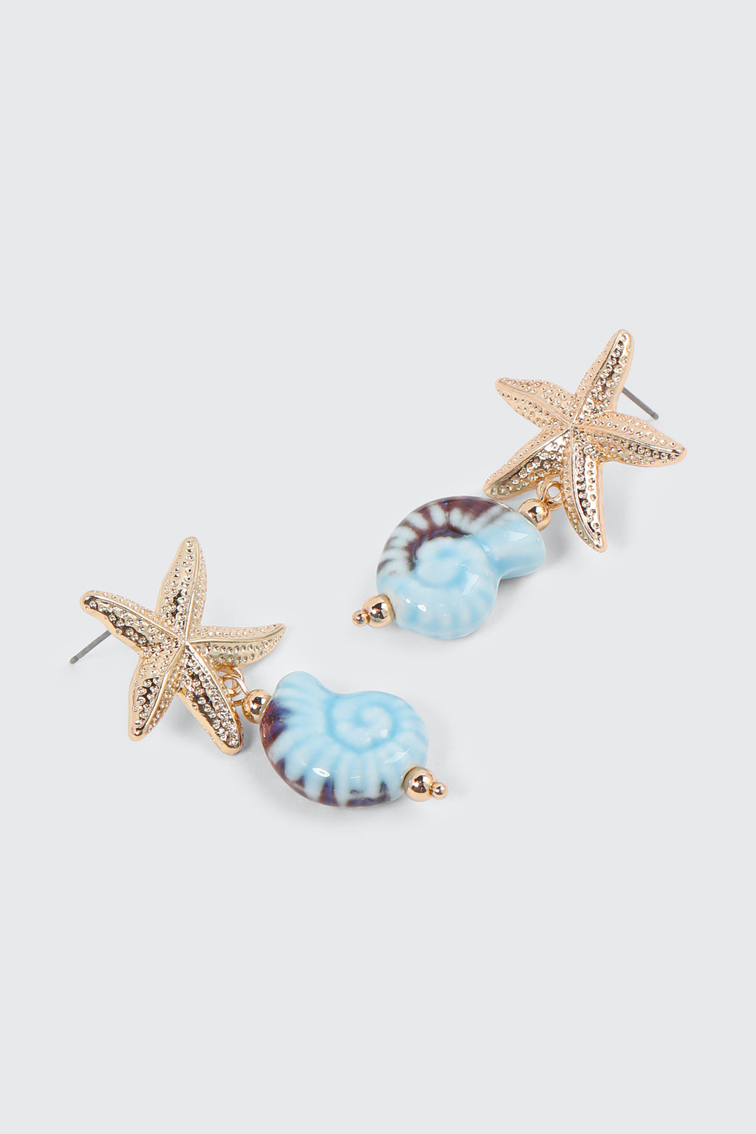 Starfish & Snail Shell Earrings