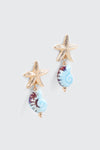 Starfish & Snail Shell Earrings