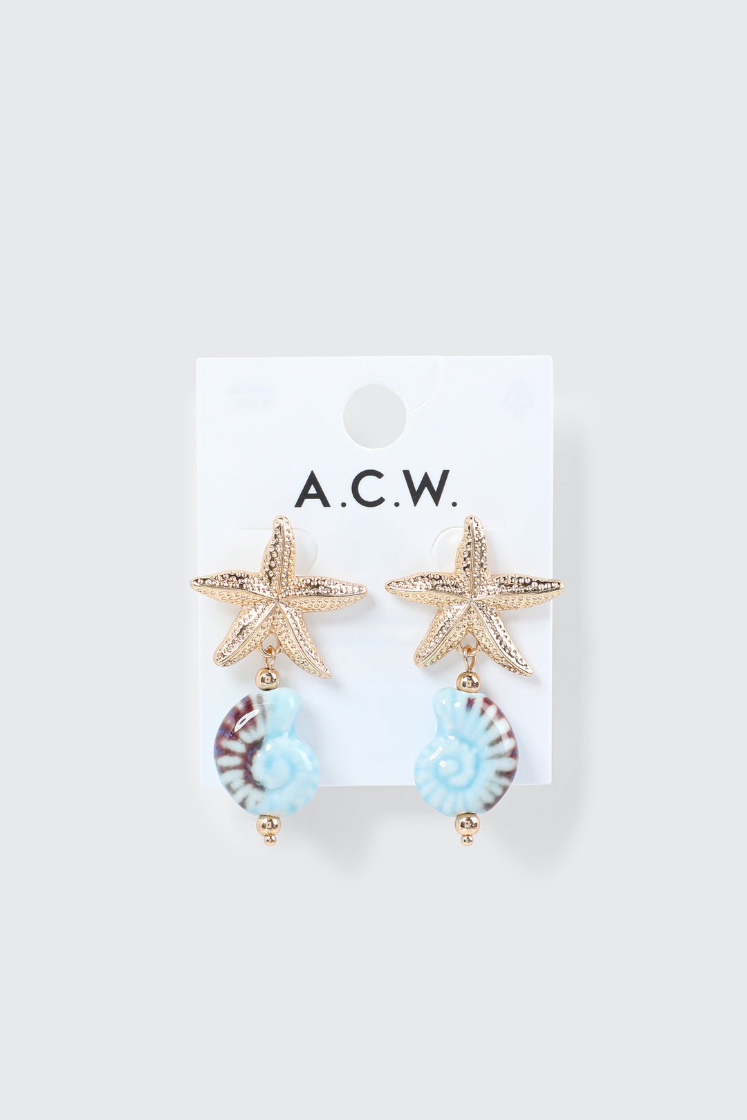 Starfish & Snail Shell Earrings