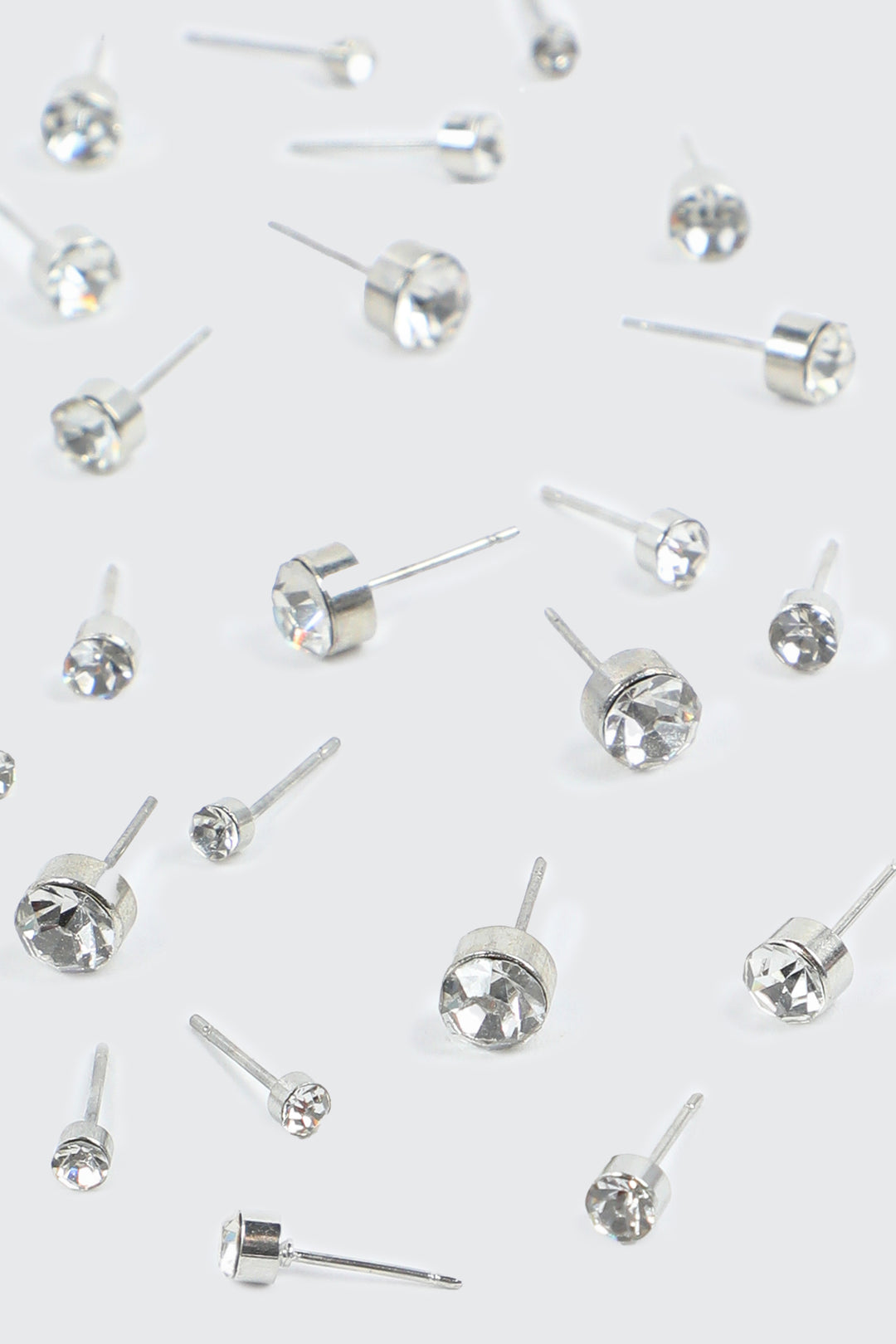 12-Pack Crystal Stud Earrings