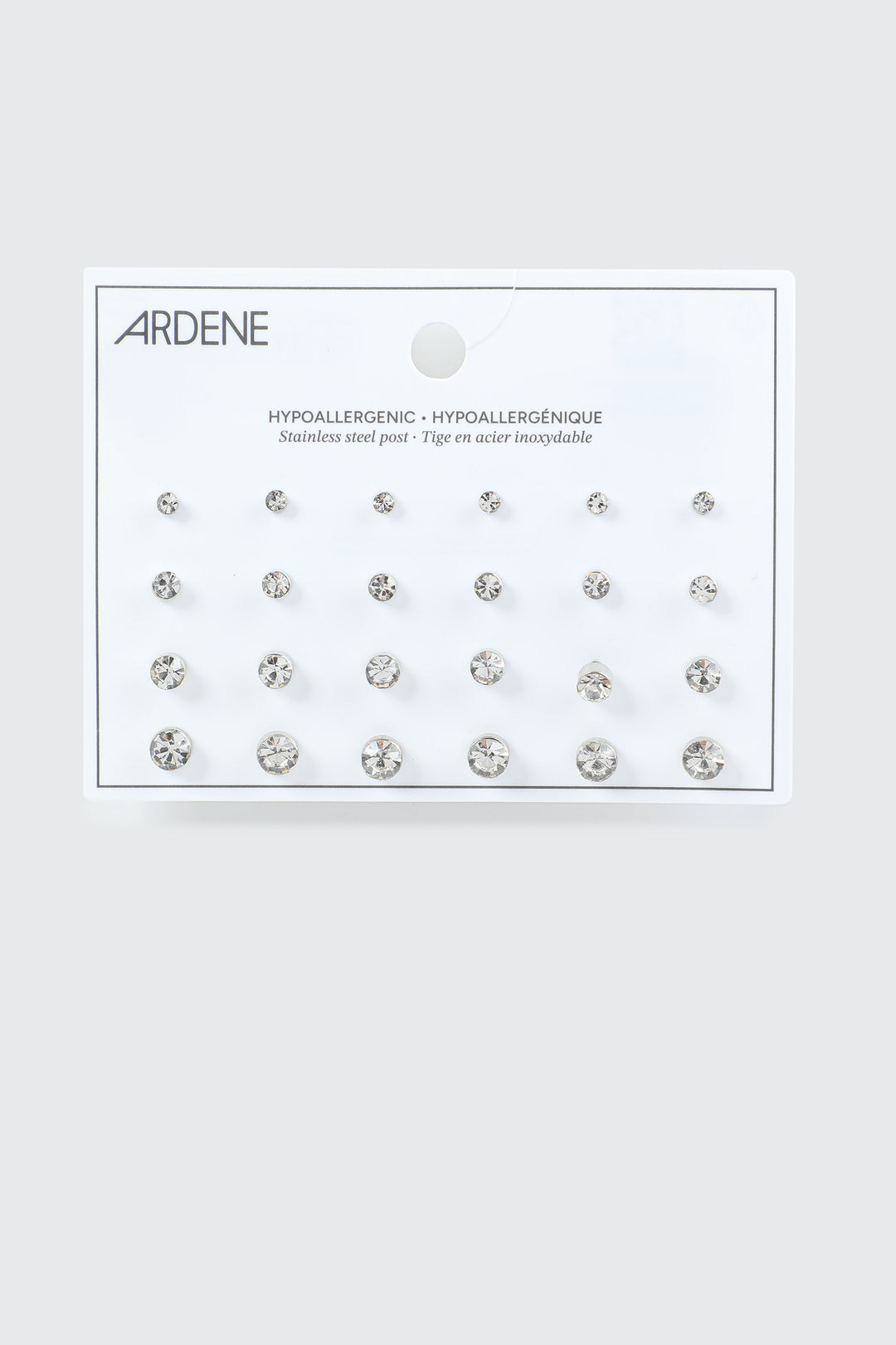 12-Pack Crystal Stud Earrings